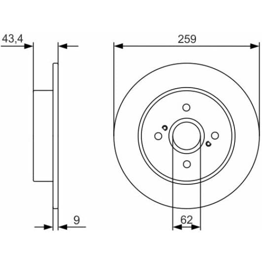 0 986 479 V07 Bosch Гальмівний диск для Suzuki Swift