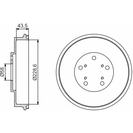 0 986 477 231 Bosch Гальмівний барабан