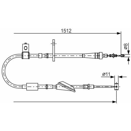 1 987 482 176 Bosch Трос ручного тормоза