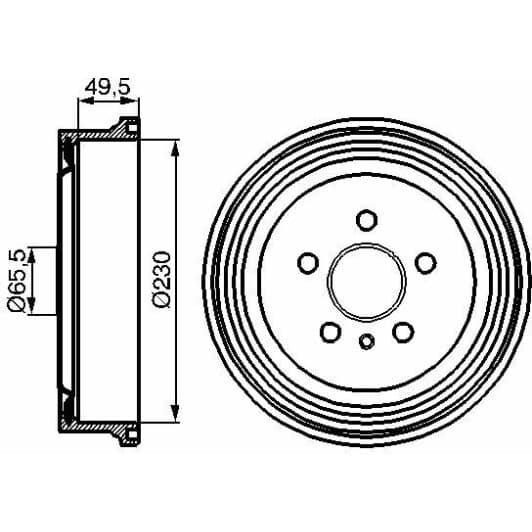 0 986 477 104 Bosch Гальмівний барабан