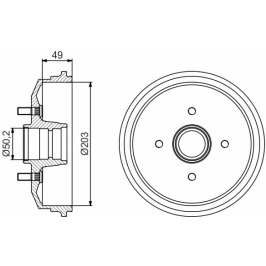 0 986 477 190 Bosch Тормозной барабан