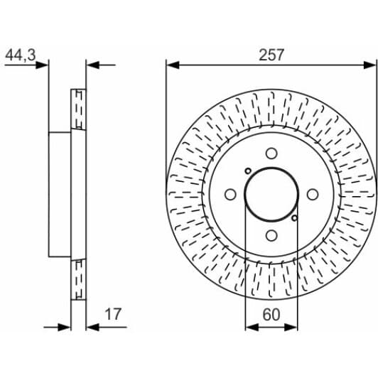 0 986 479 U93 Bosch Тормозной диск