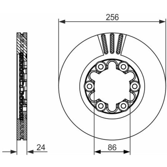0 986 479 712 Bosch Тормозной диск для Ford Ranger