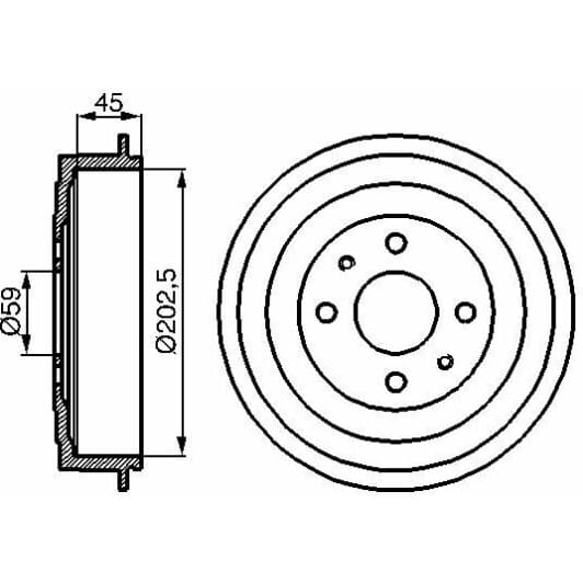 0 986 477 109 Bosch Тормозной барабан