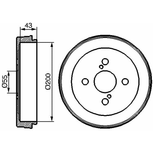 0 986 477 138 Bosch Тормозной барабан