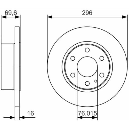 0 986 479 A51 Bosch Гальмівний диск
