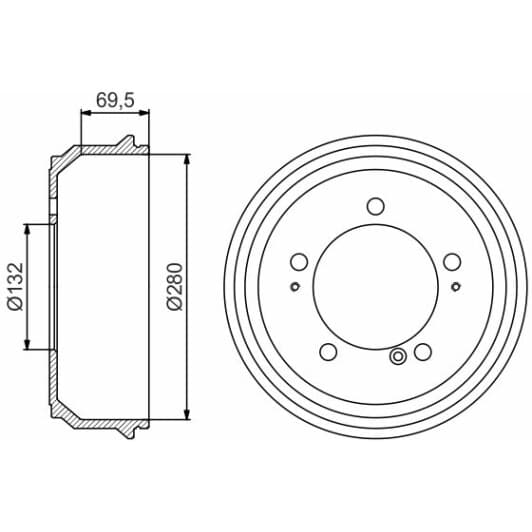 0 986 477 169 Bosch Тормозной барабан