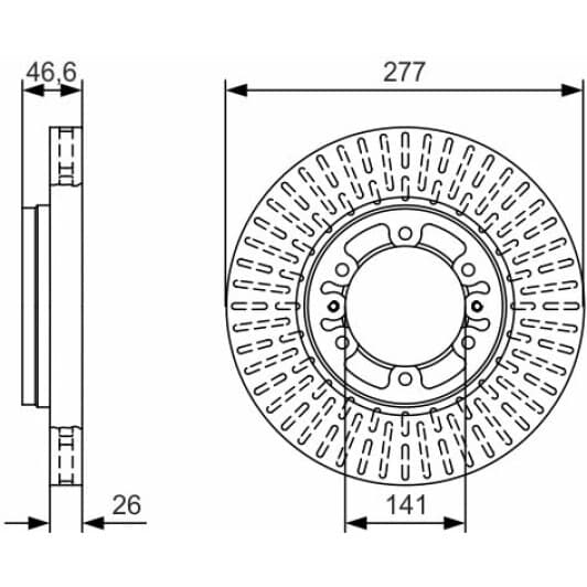 0 986 479 T41 Bosch Гальмівний диск для Hyundai H-1