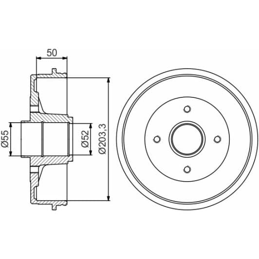 0 986 477 171 Bosch Тормозной барабан для Renault Laguna