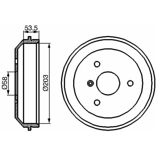 0 986 477 103 Bosch Гальмівний барабан