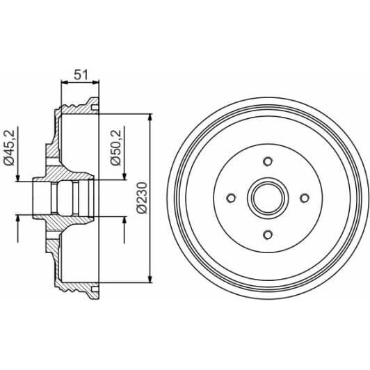 0 986 477 178 Bosch Гальмівний барабан