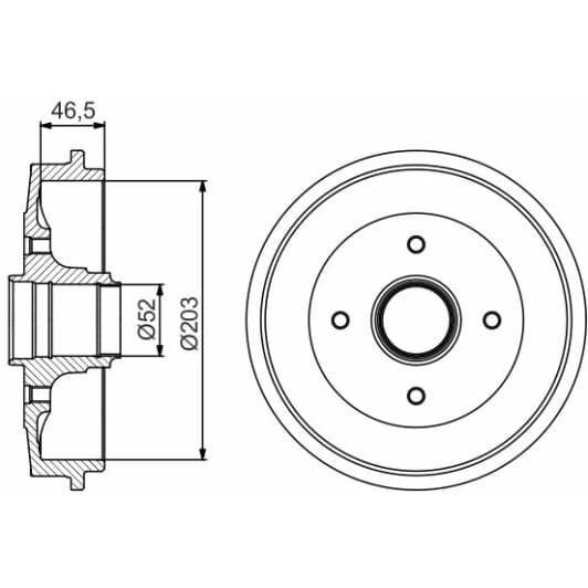 0 986 477 253 Bosch Гальмівний барабан