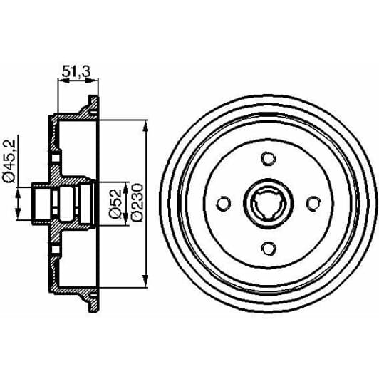 0 986 477 029 Bosch Тормозной барабан