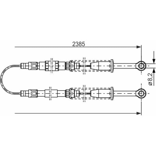 1 987 477 651 Bosch Трос ручного гальма