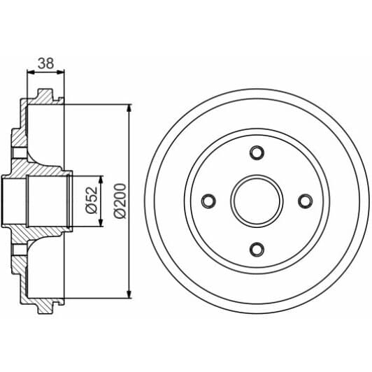 0 986 477 229 Bosch Тормозной барабан