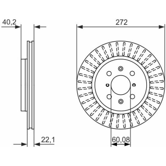 0 986 479 789 Bosch Тормозной диск для Suzuki Swift