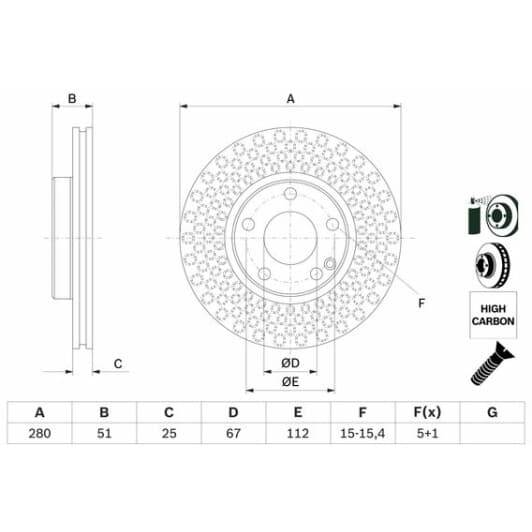 0 986 479 A00 Bosch Гальмівний диск