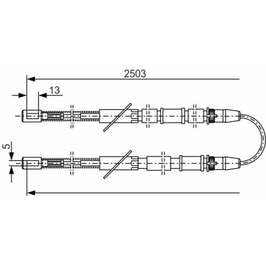 1 987 482 009 Bosch Трос ручного тормоза