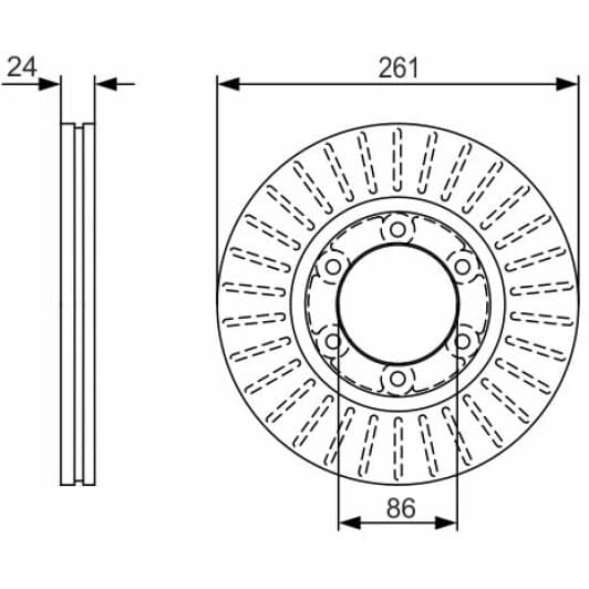 0 986 479 053 Bosch Тормозной диск
