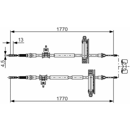 1 987 477 931 Bosch Трос ручного тормоза для Ford Focus