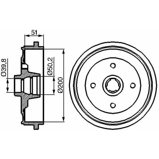 0 986 477 053 Bosch Тормозной барабан
