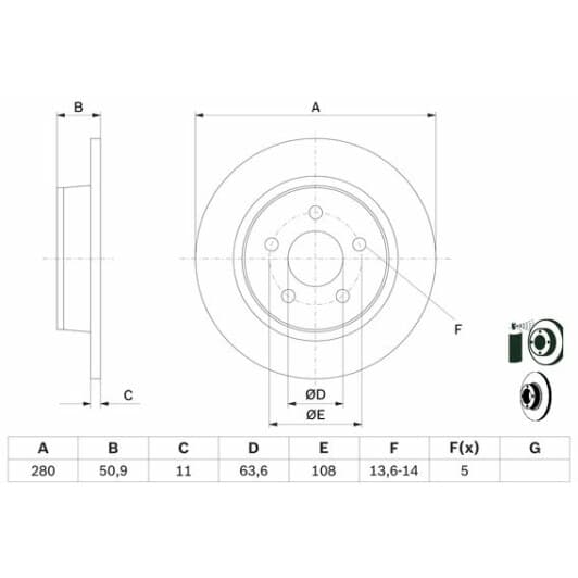 0 986 479 762 Bosch Тормозной диск