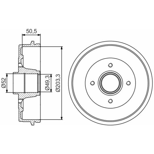 0 986 477 214 Bosch Гальмівний барабан для Renault Twingo