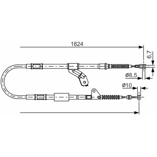 1 987 482 159 Bosch Трос ручного тормоза для Toyota Avensis