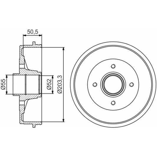 0 986 477 173 Bosch Тормозной барабан для Renault Kangoo