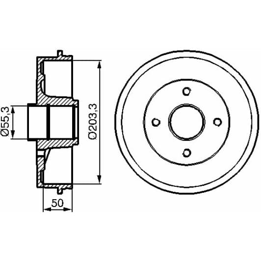 0 986 477 121 Bosch Гальмівний барабан для Renault Laguna