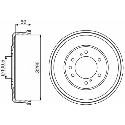 0 986 477 165 Bosch Тормозной барабан