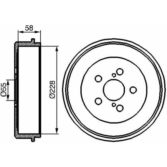 0 986 477 140 Bosch Тормозной барабан для Toyota Avensis