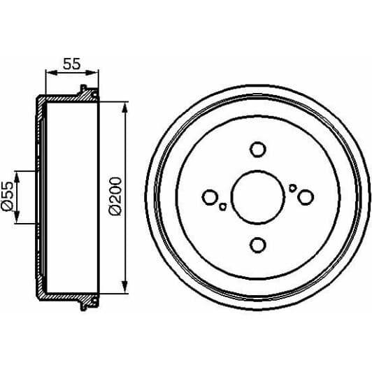 0 986 477 090 Bosch Тормозной барабан для Toyota Corolla