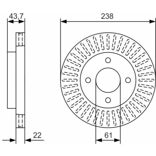 0 986 479 A87 Bosch Тормозной диск