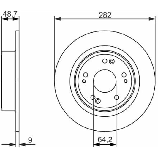 0 986 479 738 Bosch Тормозной диск