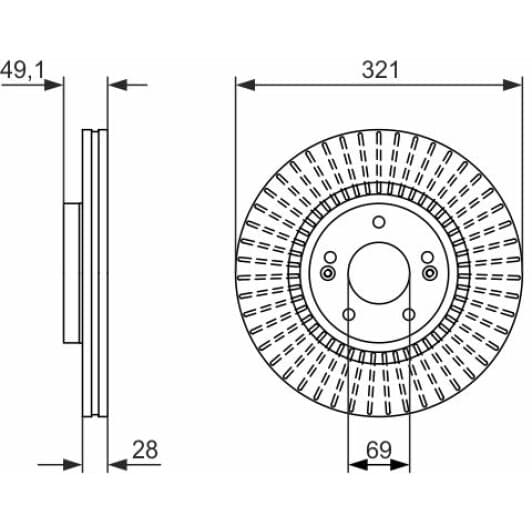 0 986 479 786 Bosch Тормозной диск