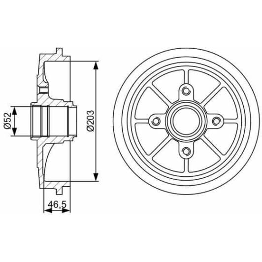 0 986 477 126 Bosch Тормозной барабан