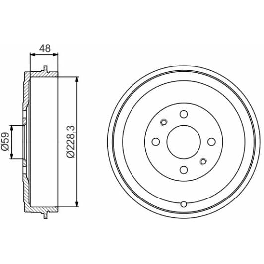0 986 477 212 Bosch Гальмівний барабан