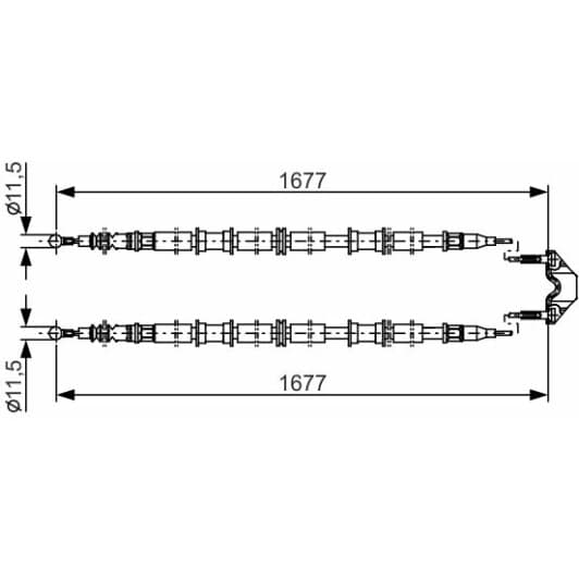 1 987 482 141 Bosch Трос ручного тормоза