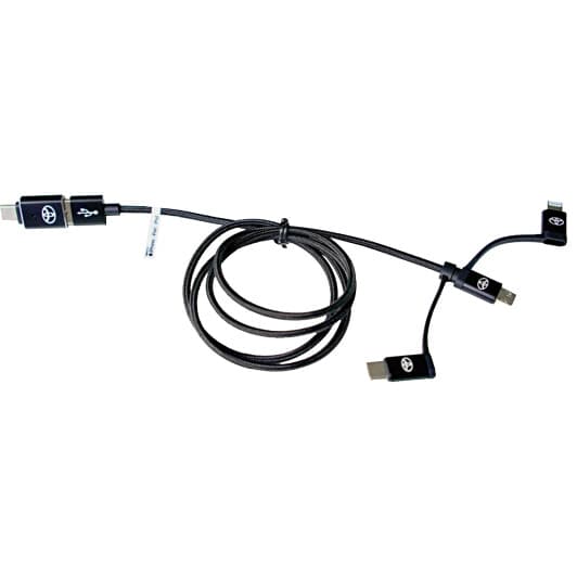Кабель 3 в 1 Toyota / Lexus / Daihatsu USB - Apple Lightning - type-C - type-C - Micro USB TBMTCEPHON23 1 м