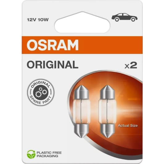 Автолампа Osram Original C10W SV8,5-8 10 W прозора 6438-2BL