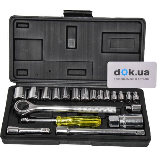 Набор торцевых головок и комплектующих Grad 6003055 1/4", 3/8" (20 пр.)