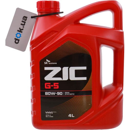 ZIC G-5 GL-5 80W-90 (4 л) трансмиссионное масло