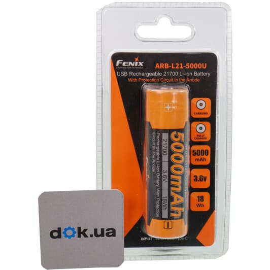 Акумуляторна батарейка Fenix ARB-L21-5000U 5000 mAh 1 шт
