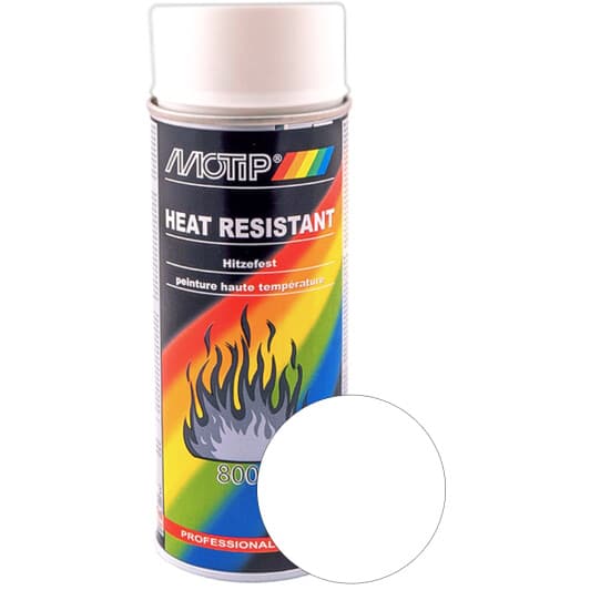 Аэрозольная краска Motip белый термостойкая 400 мл