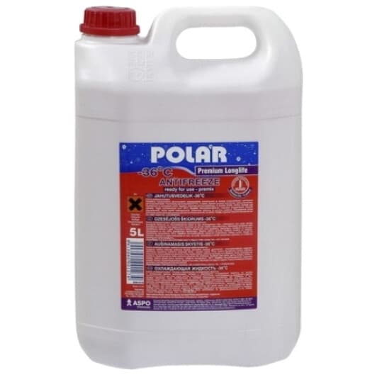 Polar Premium Long Life G12 червоний -36 °C, 5 л готовий антифриз