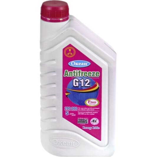 Ocean GRS-40 G12 червоний -40 °C готовий антифриз