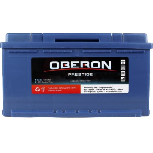 Аккумулятор Oberon 6 CT-100-R Prestige AKBLU1022