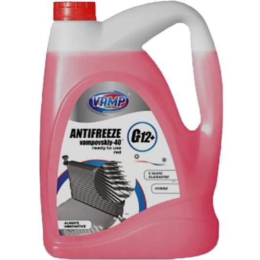 VAMP CT12+ G12+ красный -30 °C, 3 л (7943) готовый антифриз