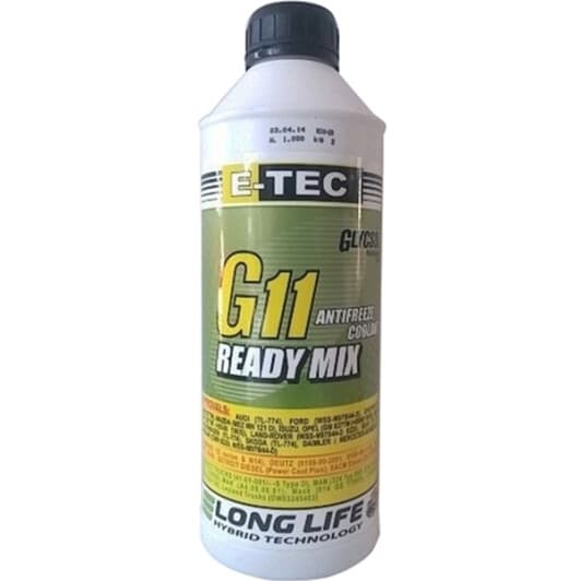 E-TEC Glycsol G11 зеленый -38 °C готовый антифриз